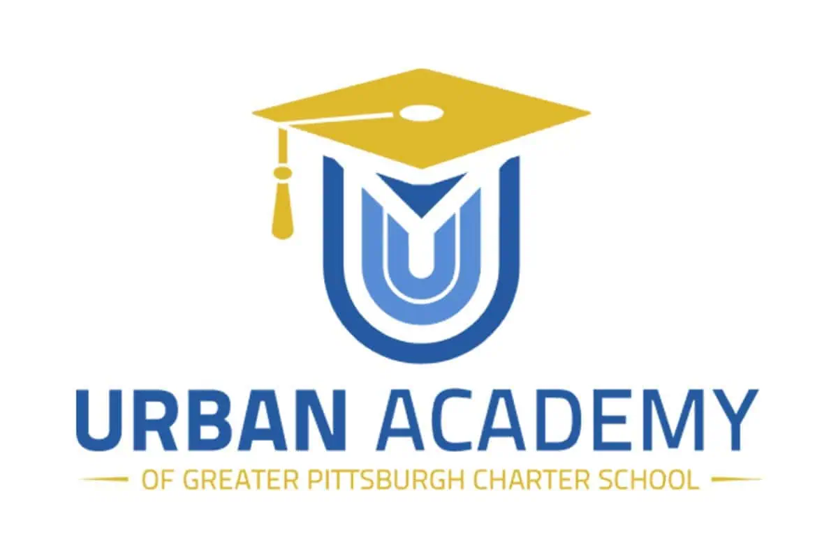 Urban Academy logo with graduation cap, symbolizing education and community engagement.