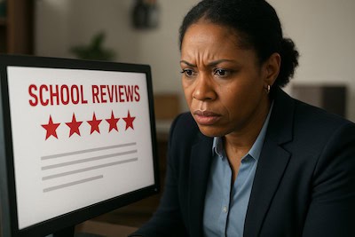Principal is worried about her school's negative reviews