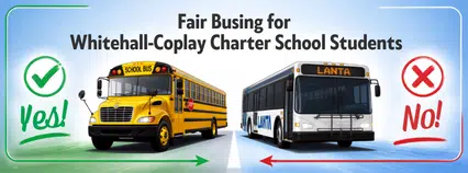 Fair Busing &mdash; artwork supporting equal transportation for Whitehall-Coplay charter-school students